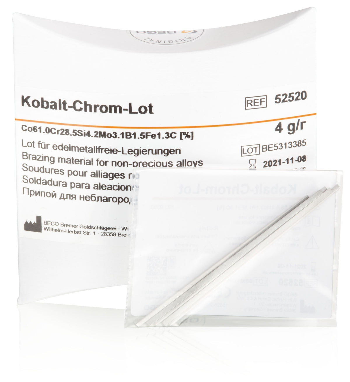 Kobalt Chrom Lot 4 grs. BEGO