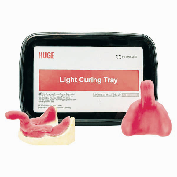 Light Curing Tray rosa 2,3 mm 50u. HUGE