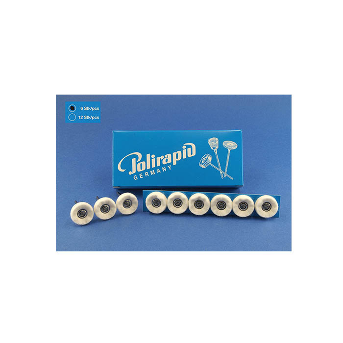 Ruedas de fieltro montadas PM 12u. Polirapid