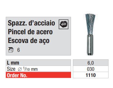 Pincel de acero para 1107HP EDENTA
