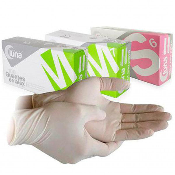 Guantes látex Luna 100u.