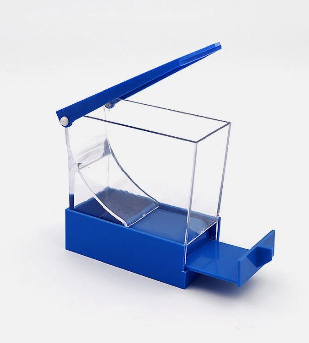 Dispensador rollos algodón azul